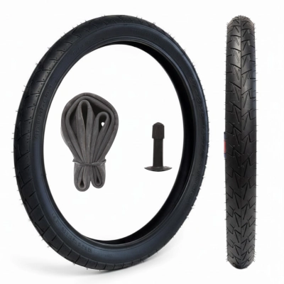 Zestaw do wózka i rowerka: Opona 350A 14x1 3/8 (37-288) V57 Comfort + Dętka 14" wentyl prosty